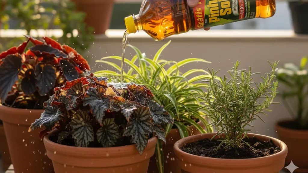 pinho sol nas plantas